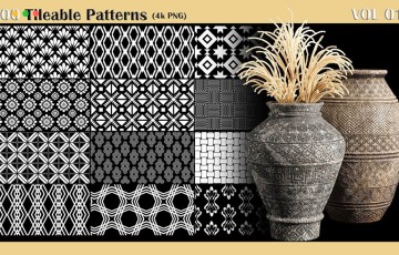 100 个可平铺图案 100 Tileable Patterns – Vol 01