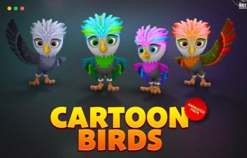 Unity – 卡通动画鸟资产 Cartoon birds animated pack