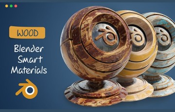 Blender插件 – 智能木纹材质 Blender Smart Materials Wood