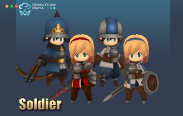 Unity – 卡通士兵 Toon Soldiers (Male + Female)