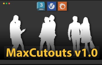 3Dmax插件 – 剪影投射 MaxCutouts