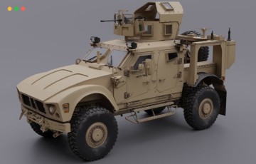 模型资产 – 陆军防雷反伏击装甲车 MRAP US ARMY Oshkosh M-ATV