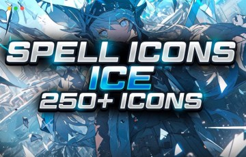 Unity – 游戏图标 Cinematic Spell Icons – Ice
