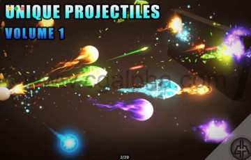 Unity – 魔法子弹火球发射特效 Unique Projectiles Volume