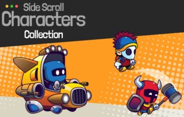 2D游戏角色包 3 CHARACTERS PACK FOR 2D PLATFORMER GAME