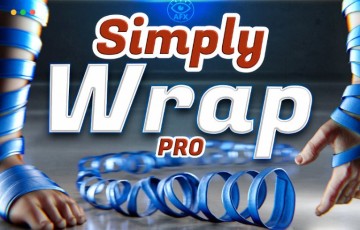 Blender插件 – 包裹缠绕网格插件 Simply Wrap Pro + Assets