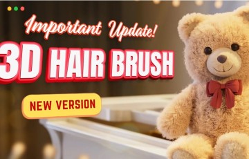 Blender插件 – 毛发修改器插件 3d Hair Brush