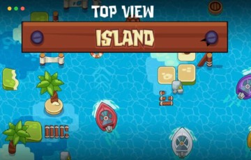 俯视图岛屿游戏资产包 Top View Island Game Assets Pack