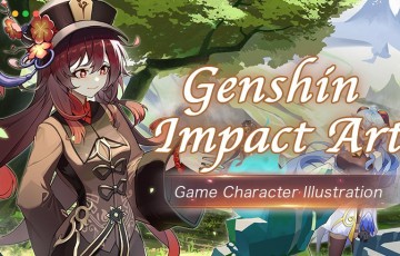【中文字幕】手绘人物角色插图插画 Genshin Impact Art-Game Character Illustration