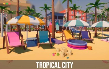Unity – 风格化热带城市 Low Poly Tropical City