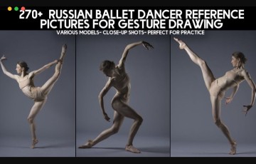 270 张俄罗斯芭蕾舞动作参考图片 Russian Ballet Dancer Reference Pictures for Artists
