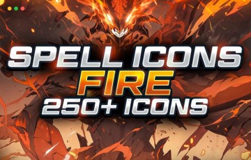 Unity – 游戏图标 Cinematic Spell Icons – Fire