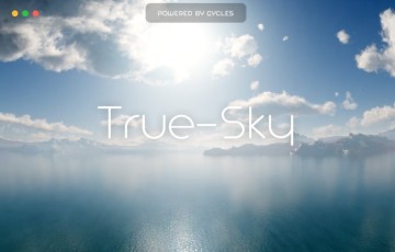 Blender插件 – 真实天空创建插件 True-Sky