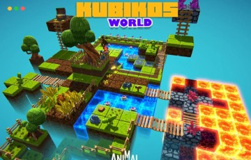 Unity – 风格化游戏关卡  KUBIKOS – 3D Cube World
