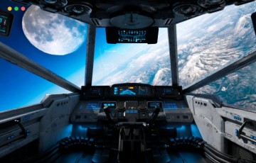 模型资产 – 飞船驾驶舱 Spaceship cockpit v3