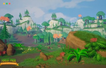 【UE4/5】风格化森林景观 Stylized Forest Pack