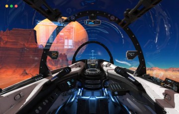 模型资产 – 飞船驾驶舱 Spaceship cockpit v4