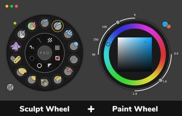 Blender插件 – 雕刻笔刷绘图原盘插件 Sculpt-Paint Wheel