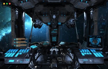 模型资产 – 飞船驾驶舱 Spaceship cockpit v5
