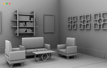 Maya教程 – 在Maya中创建家具模型 Furniture Design with Maya : Living Room
