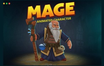 Unity角色 – 法师动画角色 Mage animated character