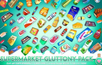 Unity – 超市食品模型包 Supermarket Gluttony Pack