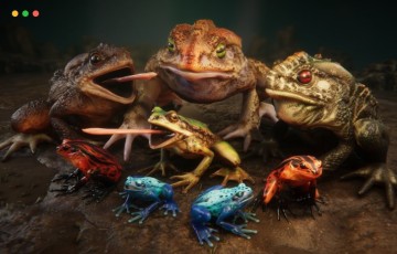 Unity – 青蛙模型资产 Frogs pack