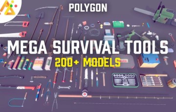 Unity – 大型生存工具包 POLY – Mega Survival Tools