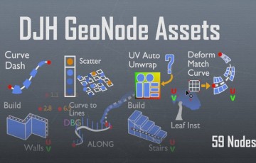 Blender插件 – 几何节点工具集 Djh Geometry Node Assets