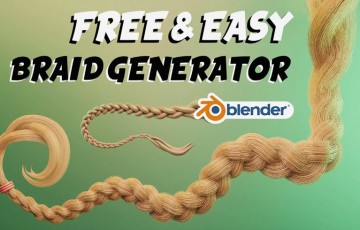 Blender插件 – 程序化辫子发型生成器 DefoQ – Braidify Procedural Braid Generator + 使用教程