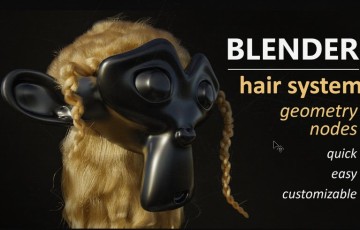 Blender插件 – 头发系统+资产预设 DefoQ – Hair System Geometry Nodes