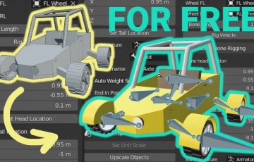 Blender插件 – 虚幻引擎车辆装配插件 Unreal Engine 4 Vehicle Rigging Addon