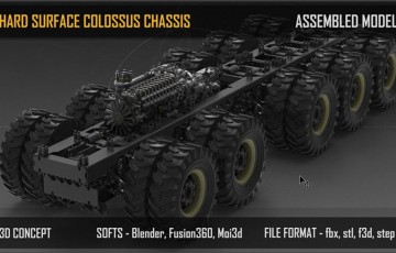 硬表面汽车底盘模型 Hard Surface Colossus Chassis