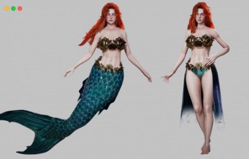 【UE4/5】美人鱼 Mermaid Girl