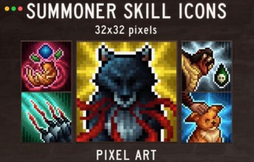 召唤师技能图标包 Summoner 32×32 Skills RPG Icon Pack
