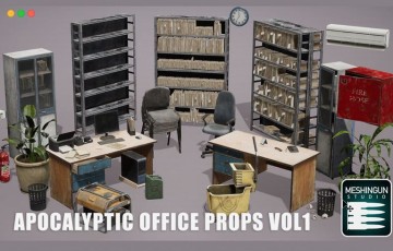 【UE4/5】办公室道具 Apocalyptic Office Props