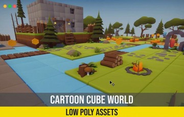 Unity – 立方体世界 Cartoon Low Poly Cube World