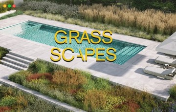 Blender插件 – 草观赏植物包 Grass Scapes