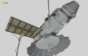 模型资产 – 金星4号航天器3D模型 Venera 4 spacecraft 3D model