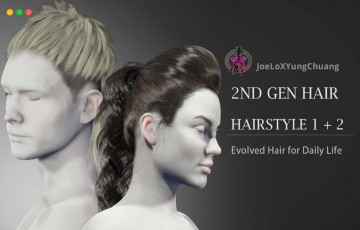 Reallusion插件 – 发型生成插件 2nd Generation Hair – HAIRSTYLE 1&2