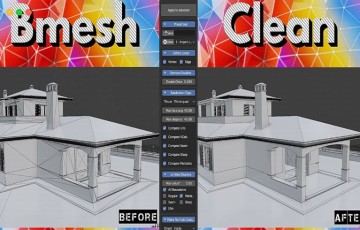Blender插件 – 模型清理工具 Bmesh Clean Add-On