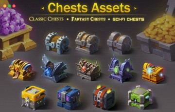 Unity资产 – 游戏宝箱资产 2D Chests Assets – Mega Pack