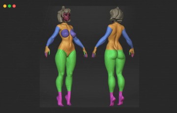 模型资产 – 标准女性3D模型 BASEMESH HIGH – Standard Female