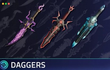 Unity – 风格化匕首 Stylized Daggers – RPG Weapons