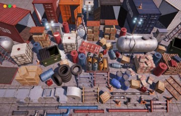 Unity道具 – 工业道具包 Industrial Props Pack – PBR