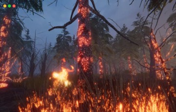 Unity – 燃烧的树桩 Burned Wood