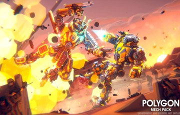 Unity – 风格化机甲装备 POLYGON – Mech Pack – Low Poly 3D Art