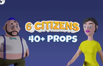 Unity角色 – 公民角色包 Citizen Characters Pack with Props