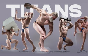 450 组男性动态艺术参考图片”TITAN” Male Art Reference Pictures