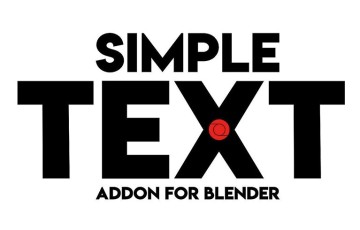 Blender插件 – 简单文本设计插件 Simple Text Addon